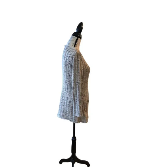 Vintage Cardigan Crochet Button Sweater Sz Petite Medium Artsy Grannycore - Picture 11 of 12